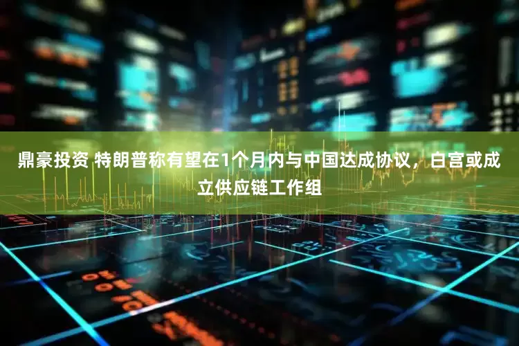 鼎豪投资 特朗普称有望在1个月内与中国达成协议，白宫或成立供应链工作组