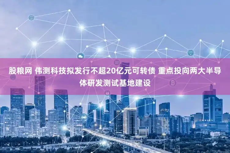 股粮网 伟测科技拟发行不超20亿元可转债 重点投向两大半导体研发测试基地建设